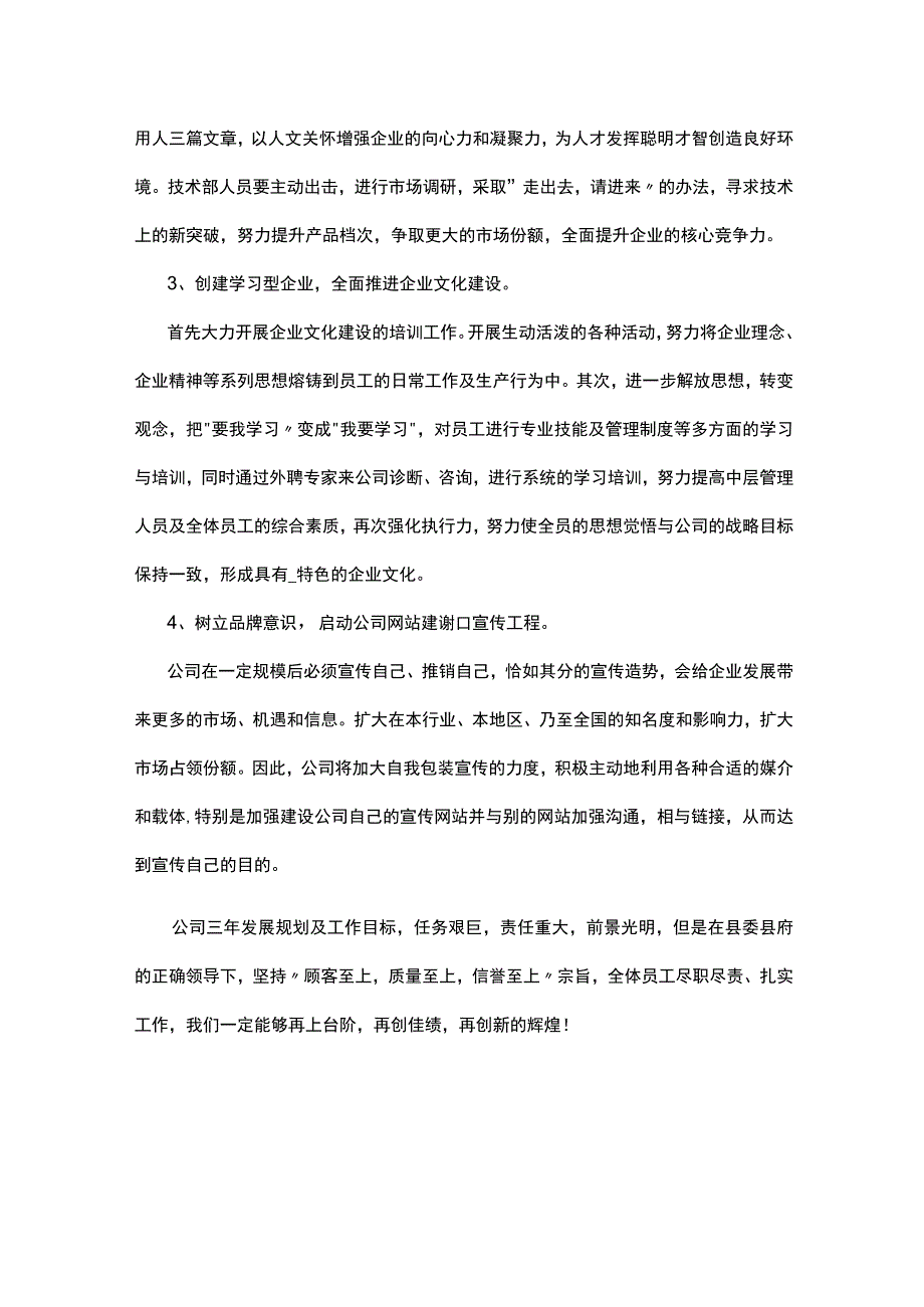 公司发展规划方案2篇.docx_第3页