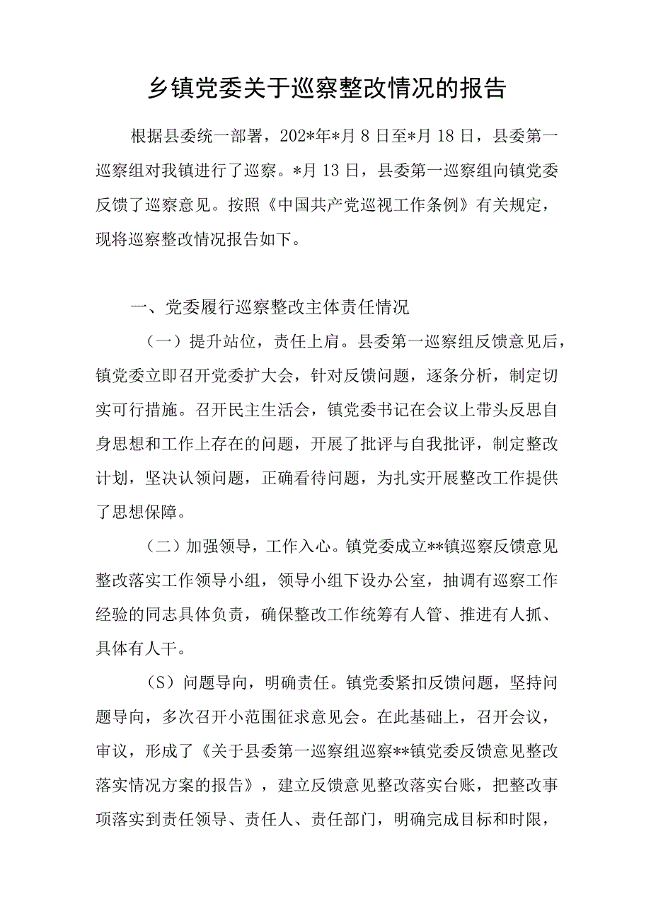 乡镇党委关于巡察整改情况的报告.docx_第2页