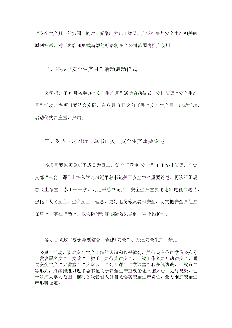 公司2023年安全生产月活动方案3620字范文.docx_第2页