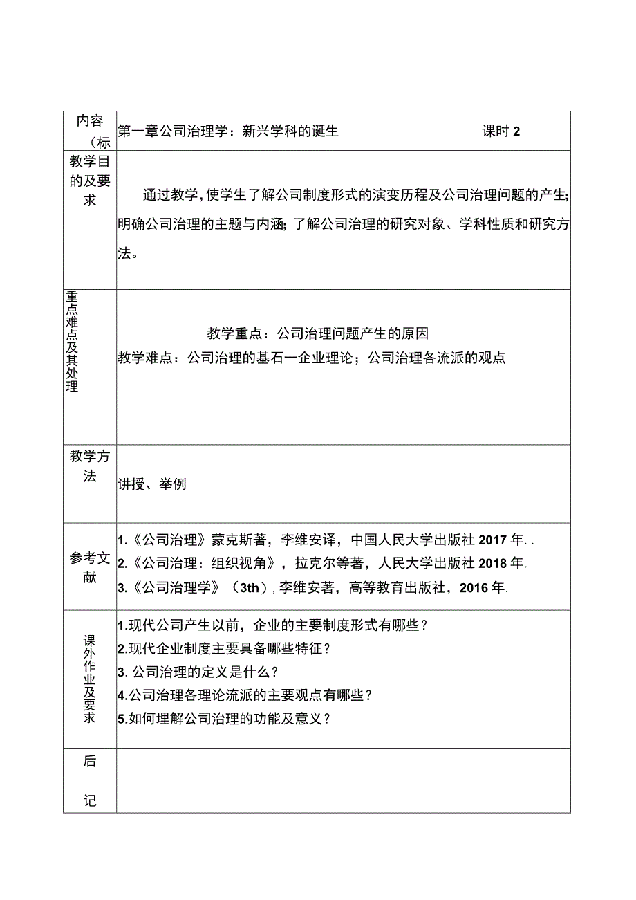 公司治理教学教案.docx_第2页