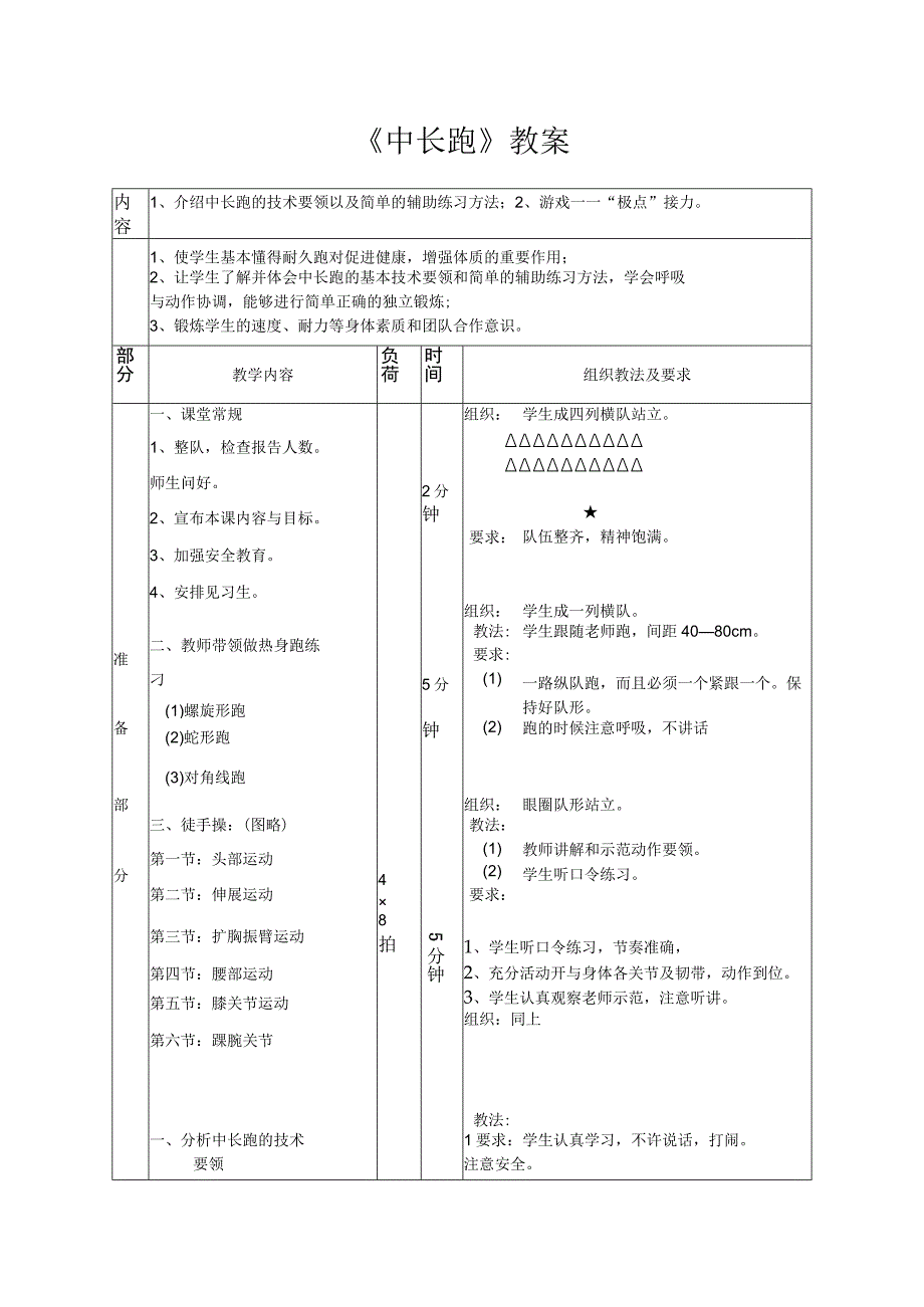 体育与健康《中长跑》教案.docx_第1页