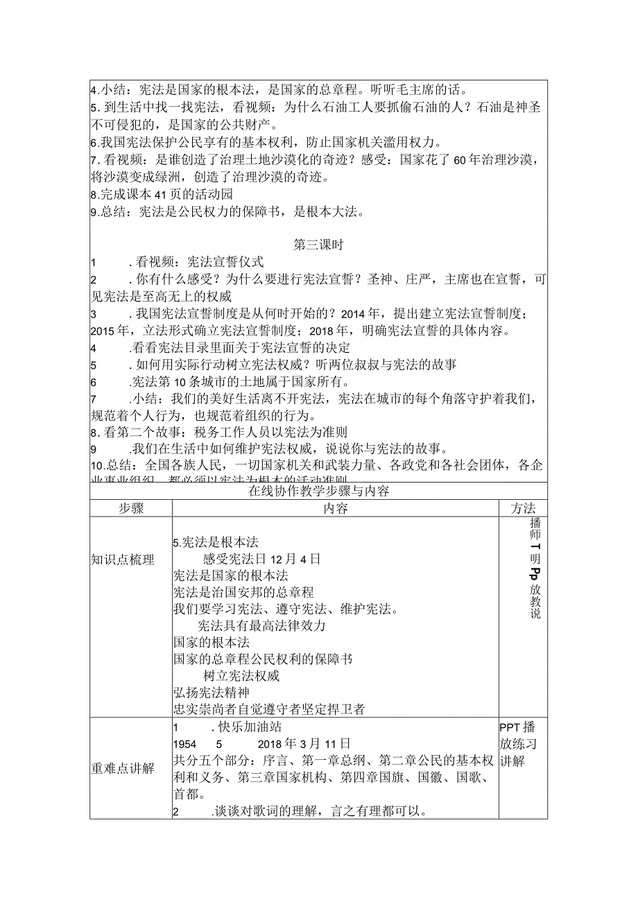 五年级道法教案第五课 宪法是根本法.docx_第2页