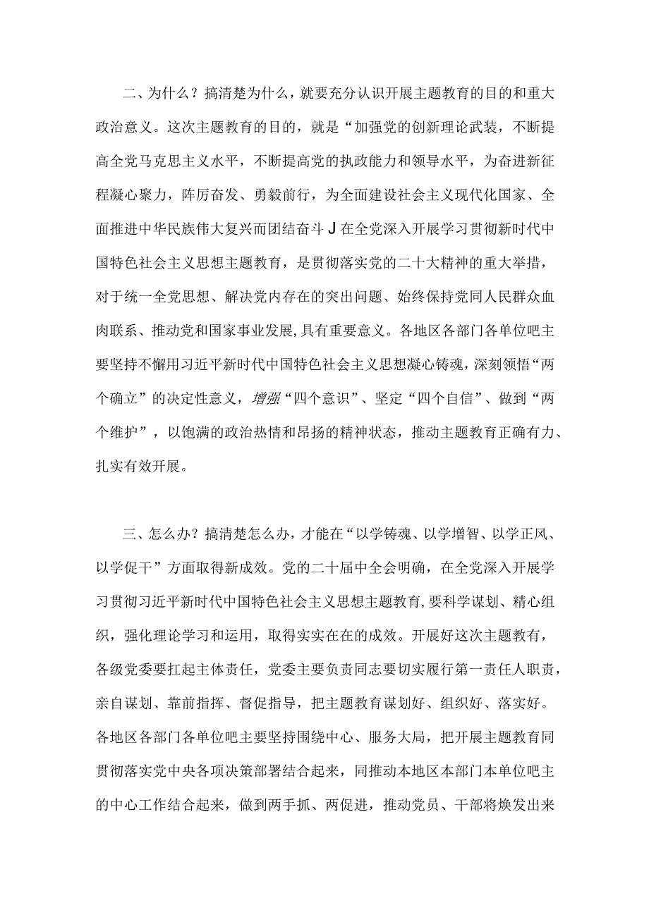 二篇文：在主题教育工作会议上的重要讲话精神学习心得研讨发言稿2023年.docx_第2页