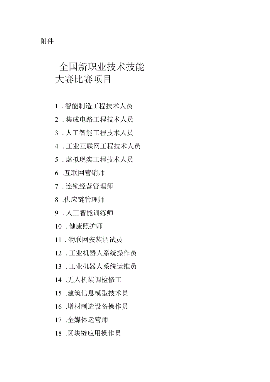 全国新职业技术技能大赛比赛项目2021.docx_第1页