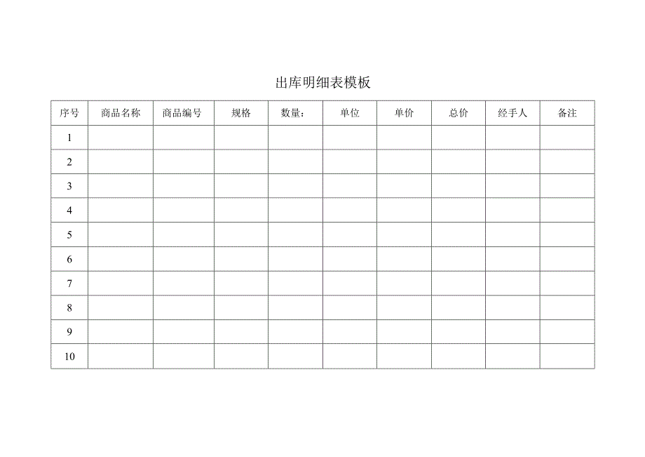 出库明细表模板.docx_第1页