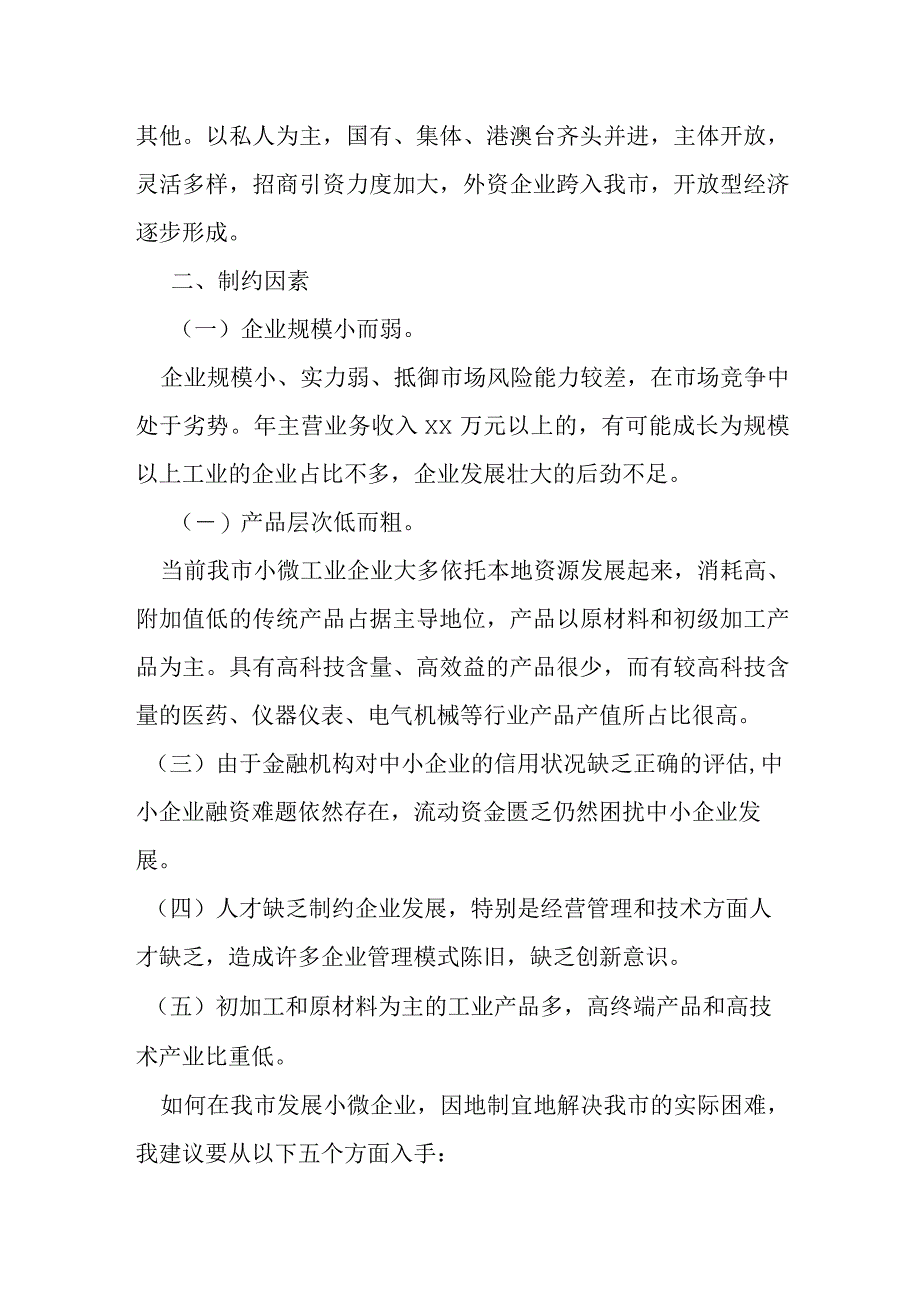 制约某市小微企业发展的对策建议.docx_第2页