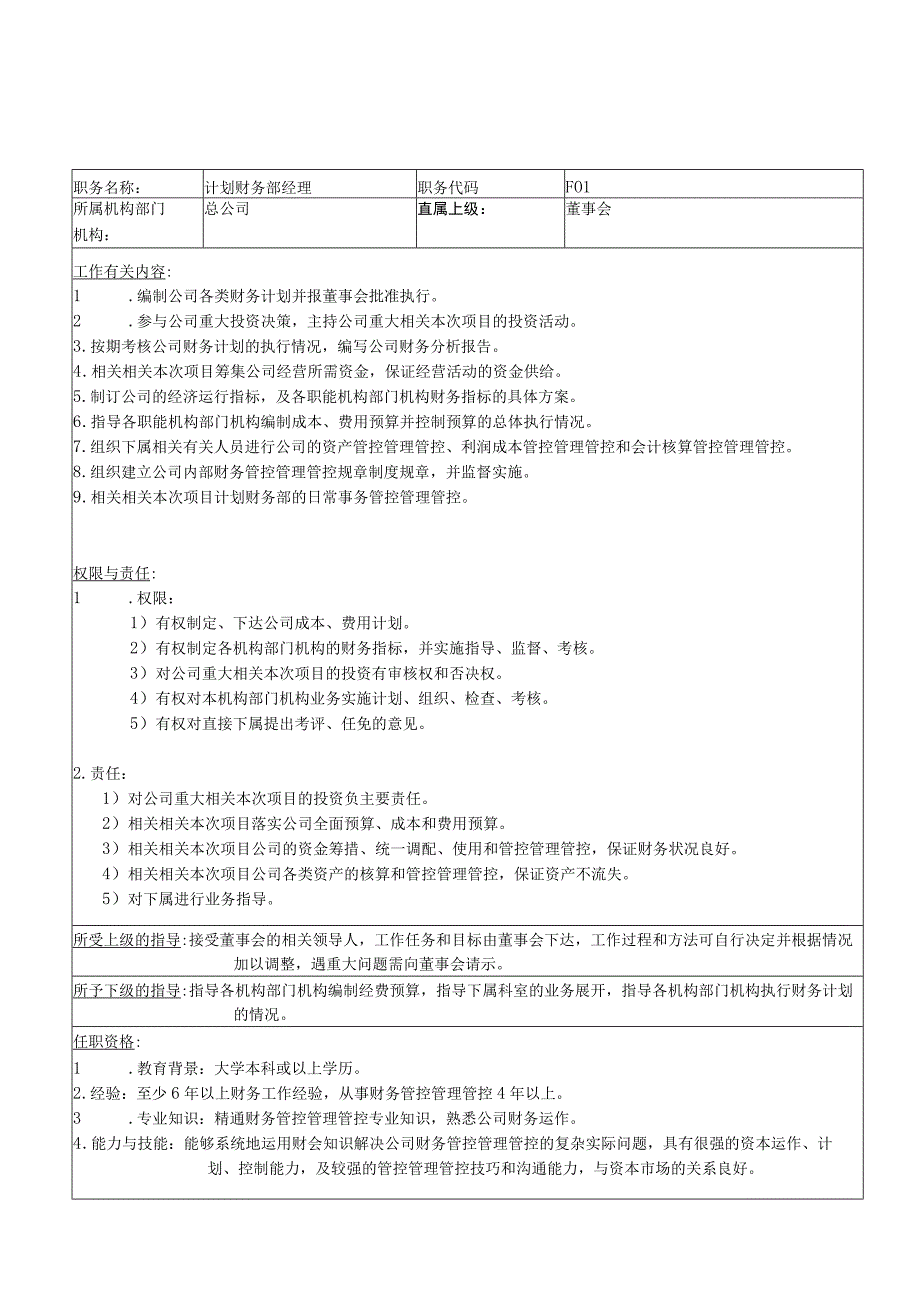 办公文档范本食品XX公司岗位职责说明书.docx_第2页