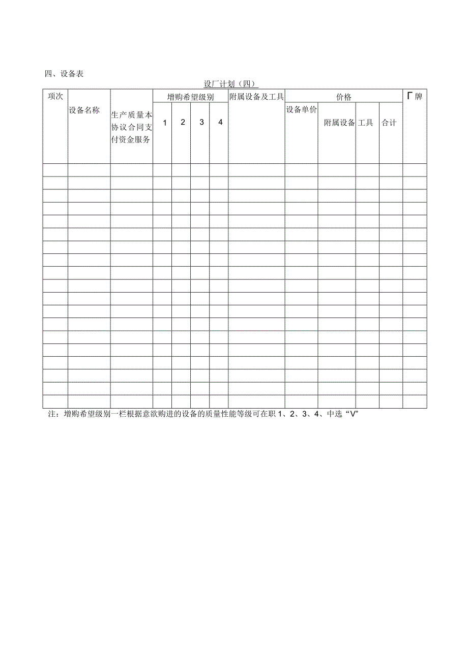 办公文档范本设厂计划〈四〉.docx_第1页