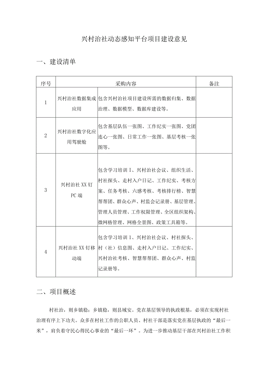 兴村治社动态感知平台项目建设意见.docx_第1页