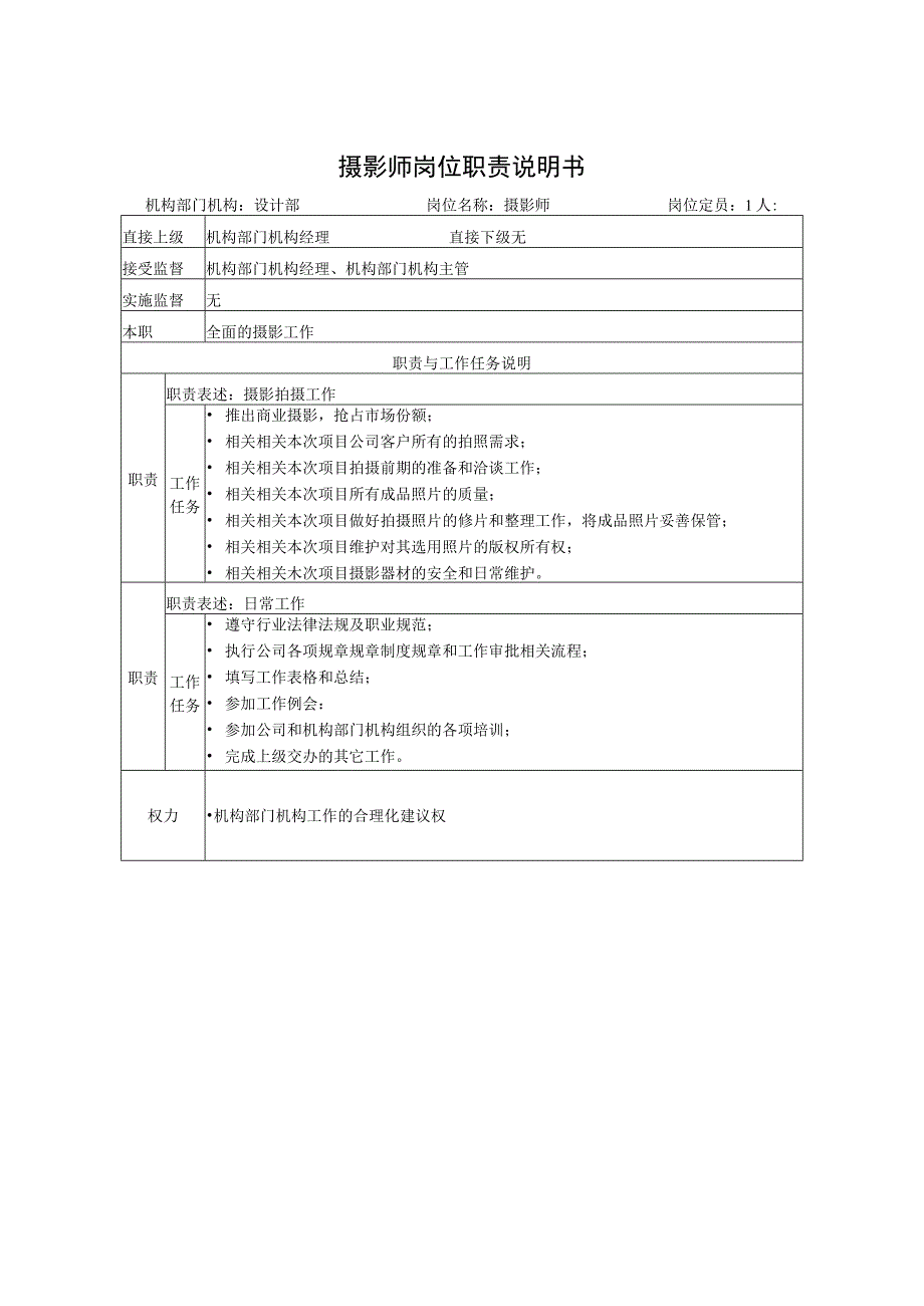 办公文档范本设计中心岗位说明书.docx_第3页