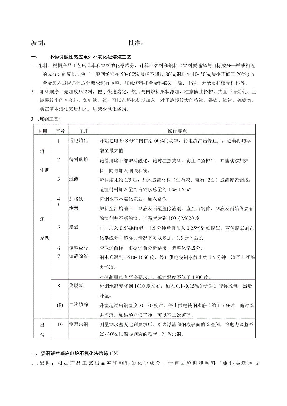 各种不同材质钢种的熔炼工艺.docx_第1页