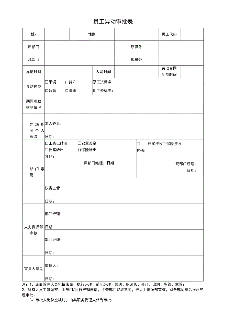 员工登记和异动审批表.docx_第1页