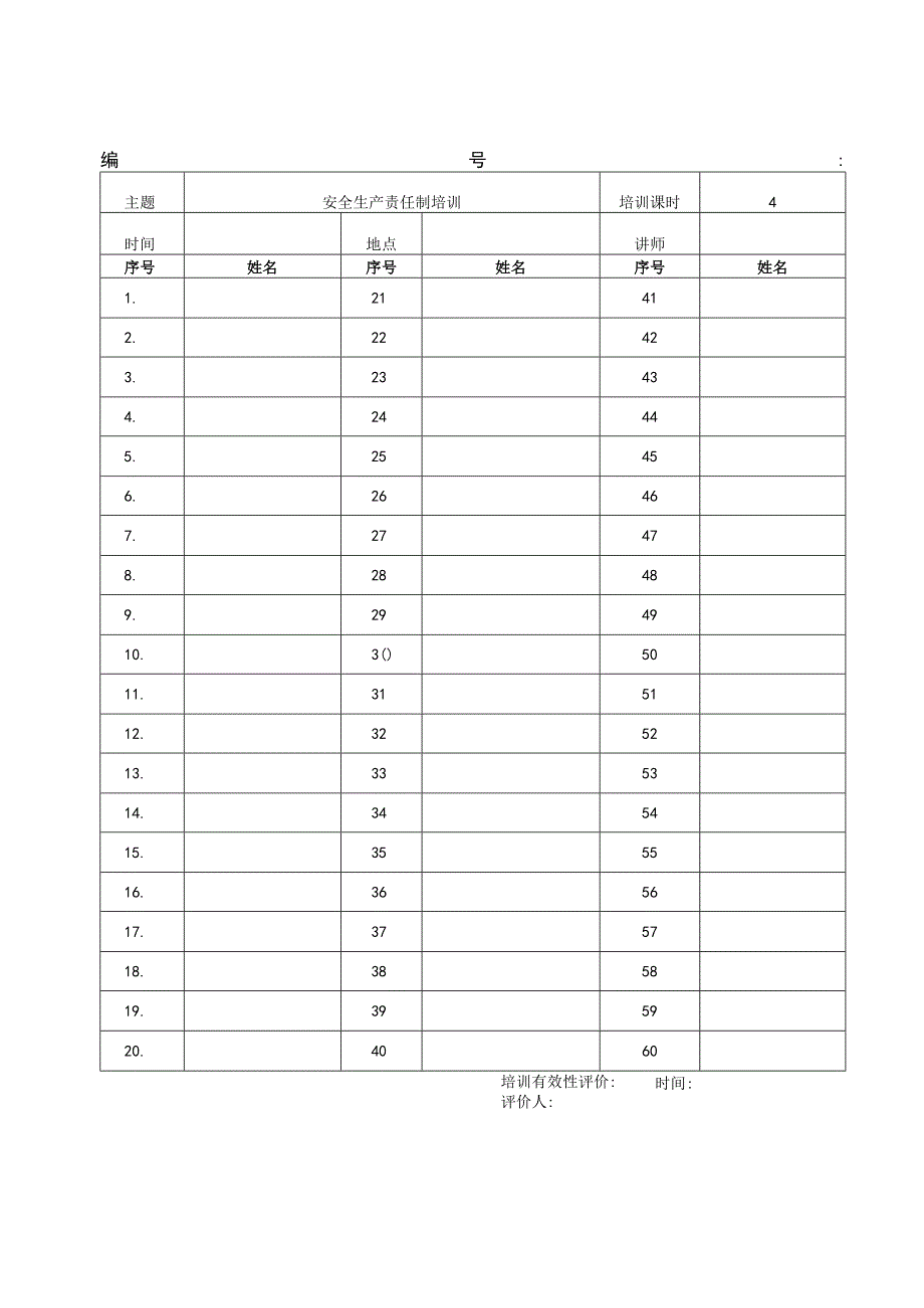 安全生产责任制培训记录.docx_第3页