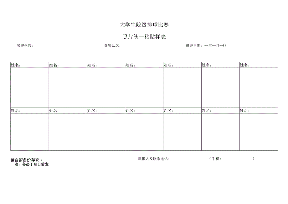 大学生院级排球比赛报名表.docx_第3页