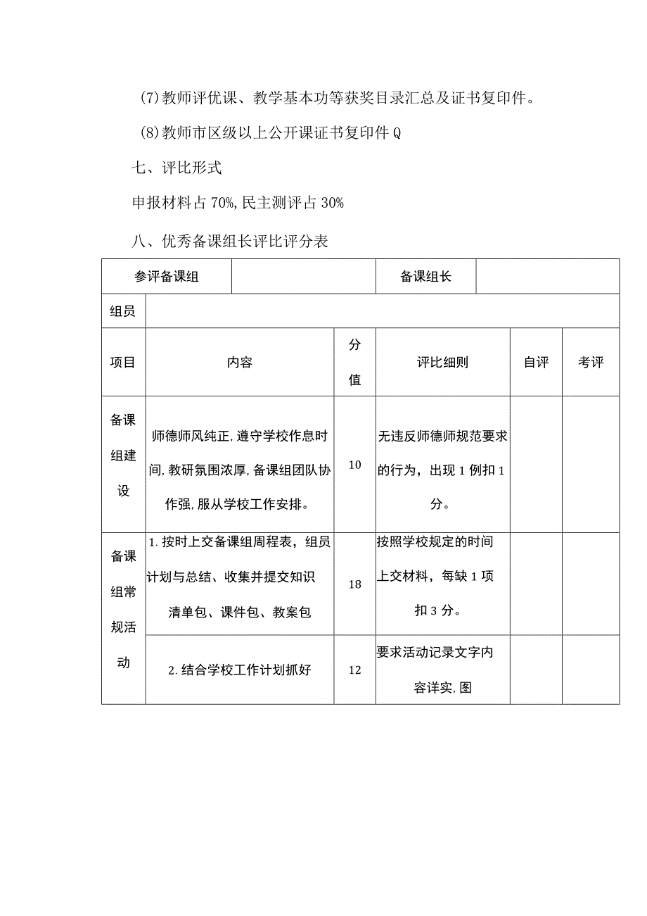 学校优秀备课组长评比实施细则试行.docx_第2页