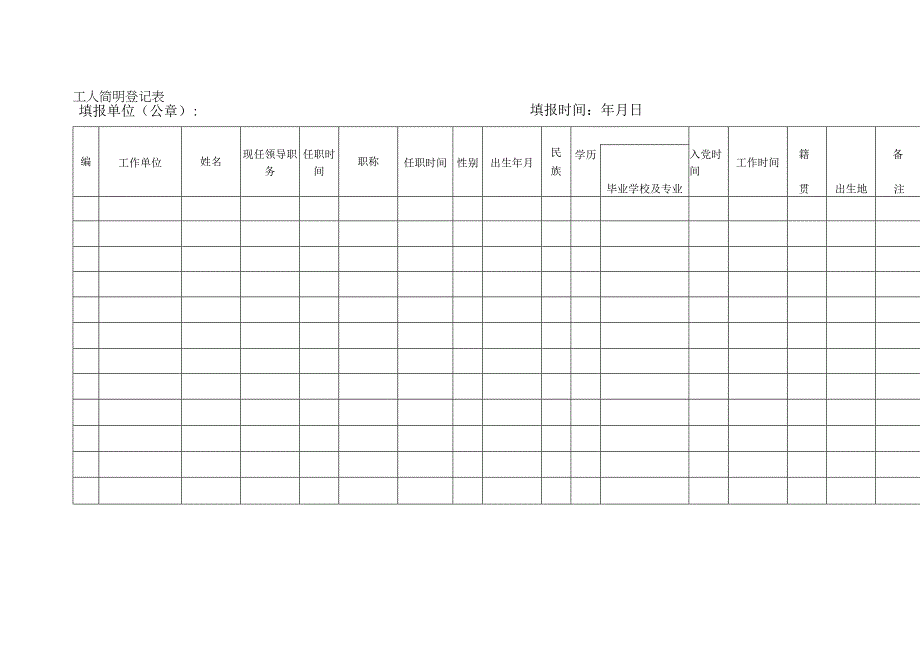 工人简明登记表.docx_第1页