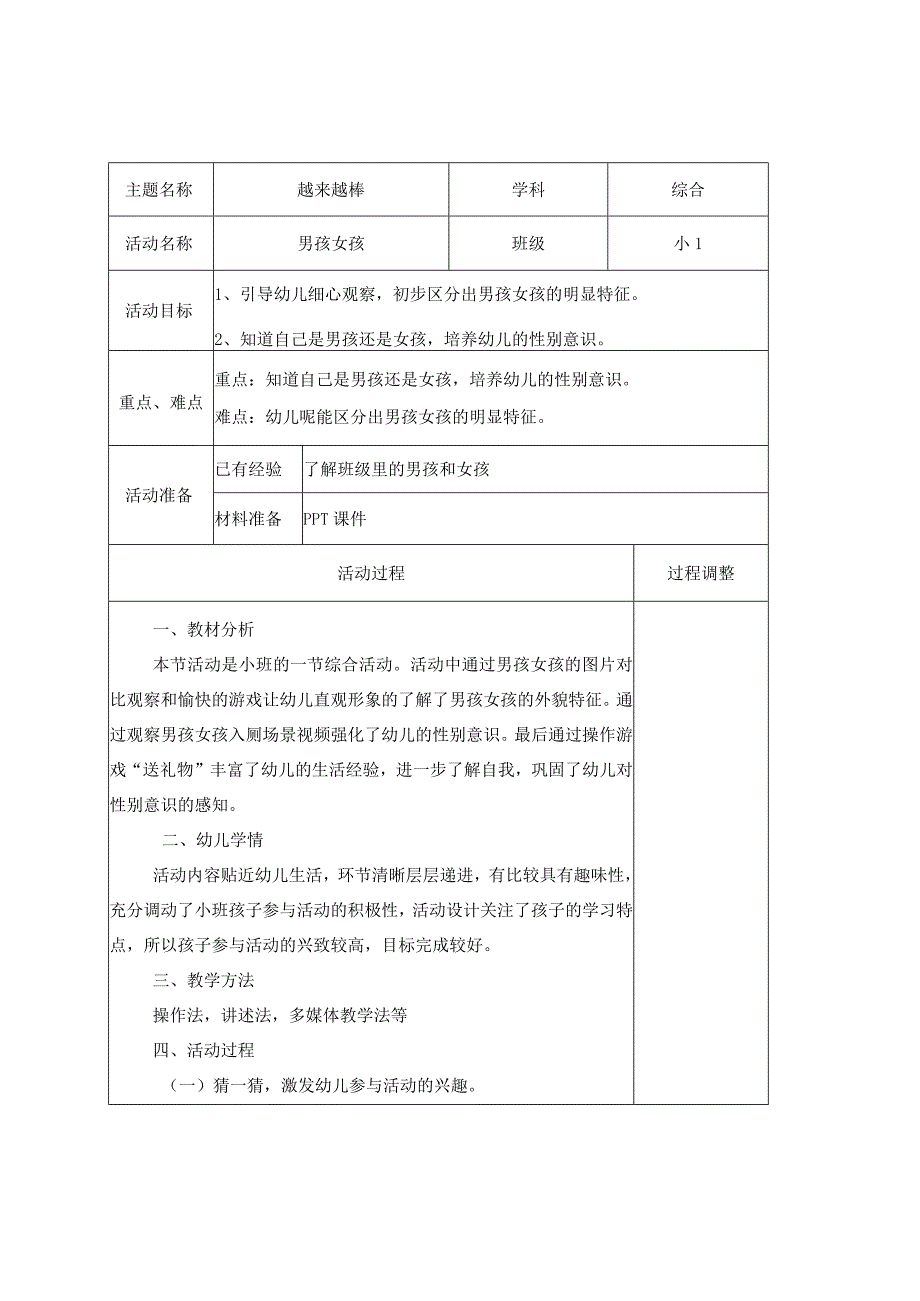 小班综合教案：男孩女孩.docx_第1页