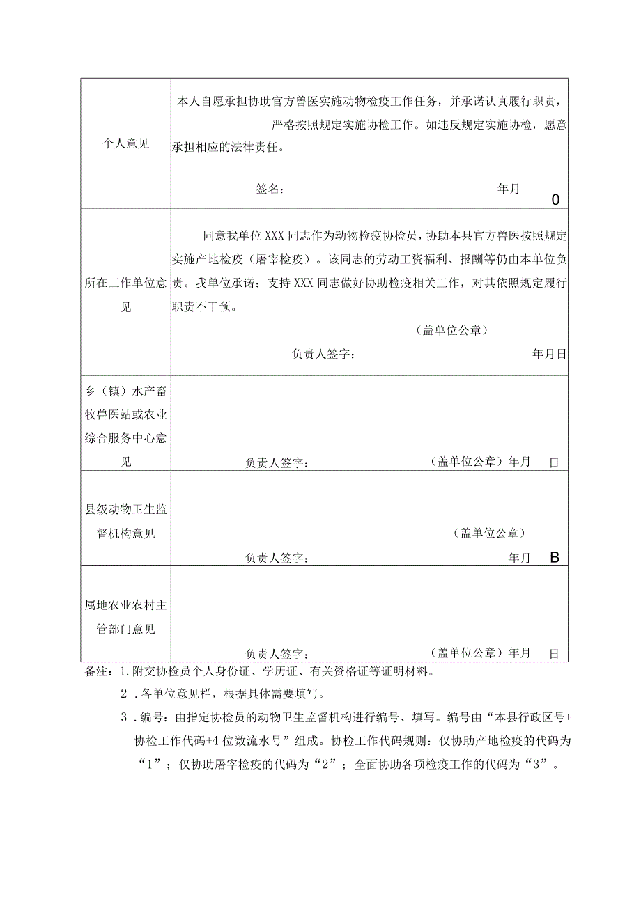 动物检疫协检员申请表.docx_第2页