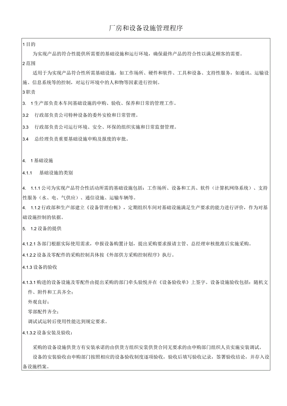 厂房和设备设施管理程序.docx_第1页