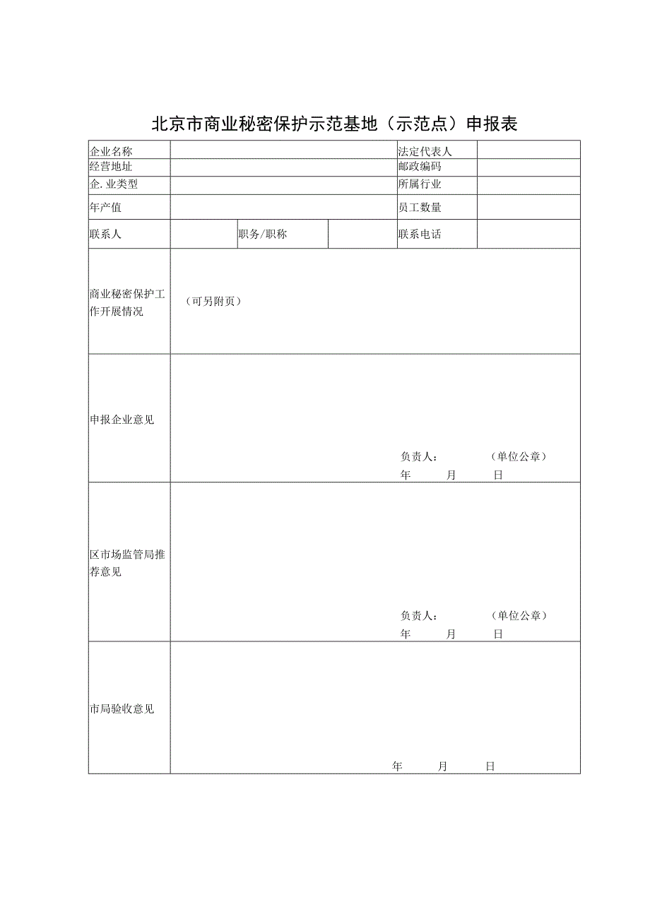 北京市商业秘密保护示范基地（示范点示范区）申报表、参考标准.docx_第2页