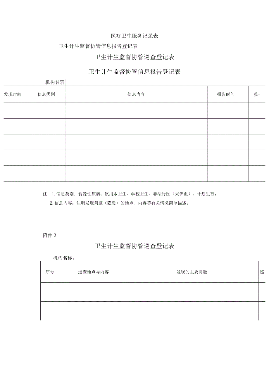 医疗卫生服务记录表.docx_第1页