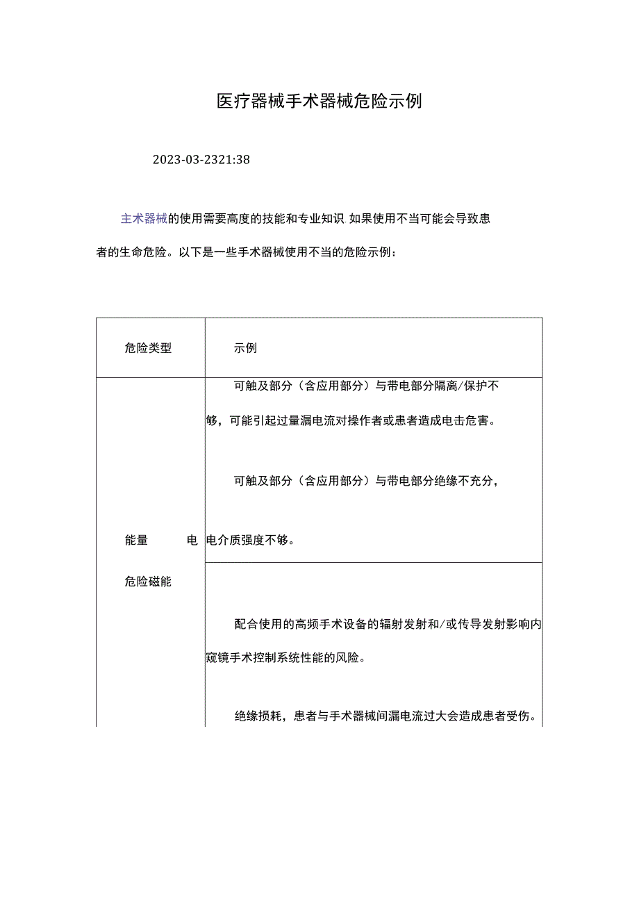 医疗器械手术器械危险示例.docx_第1页