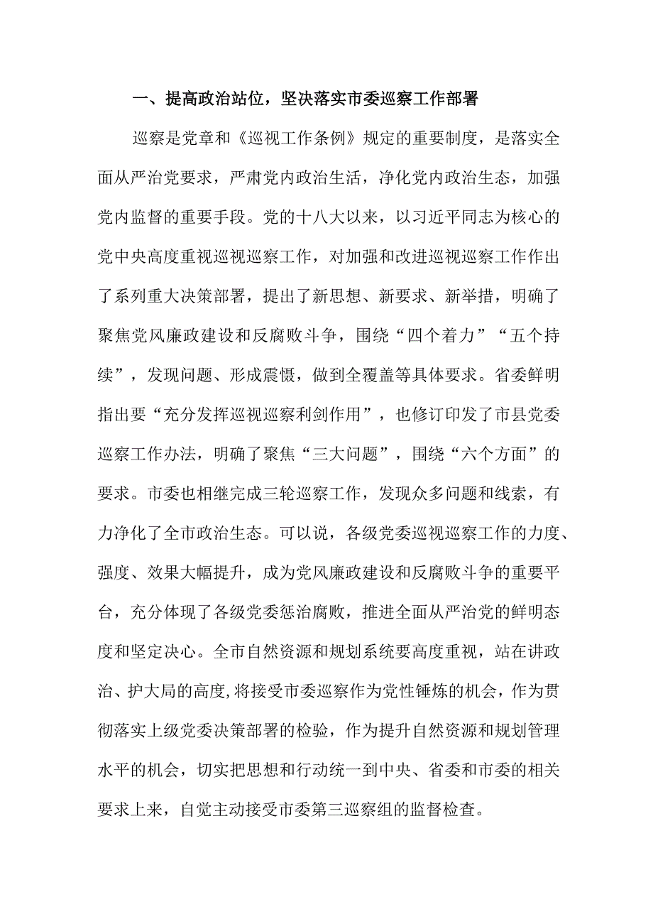 市委第三巡察组巡察市党委工作动员会上的领导发言提纲.docx_第2页