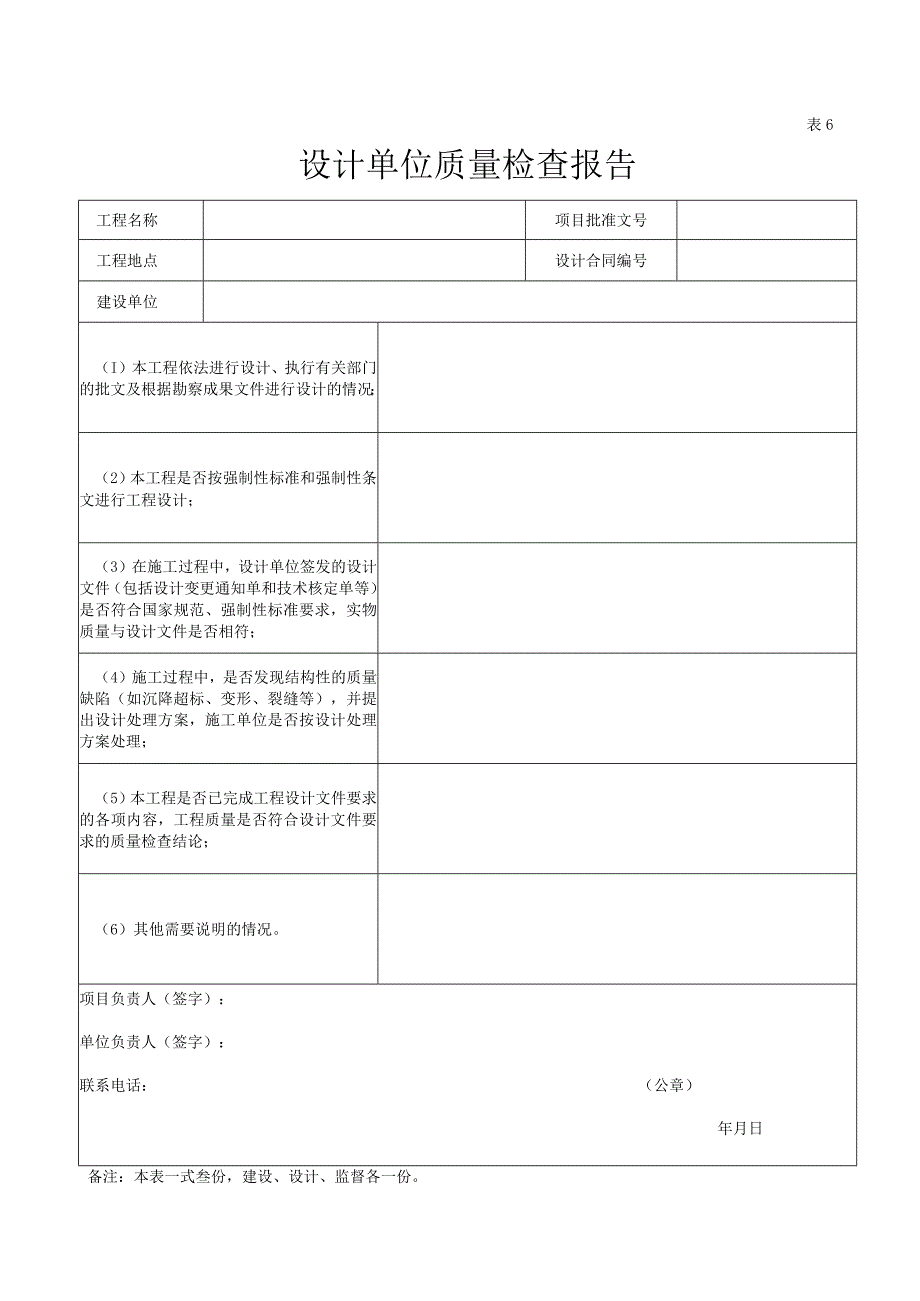 市政工程验收设计单位质量检查报告.docx_第1页