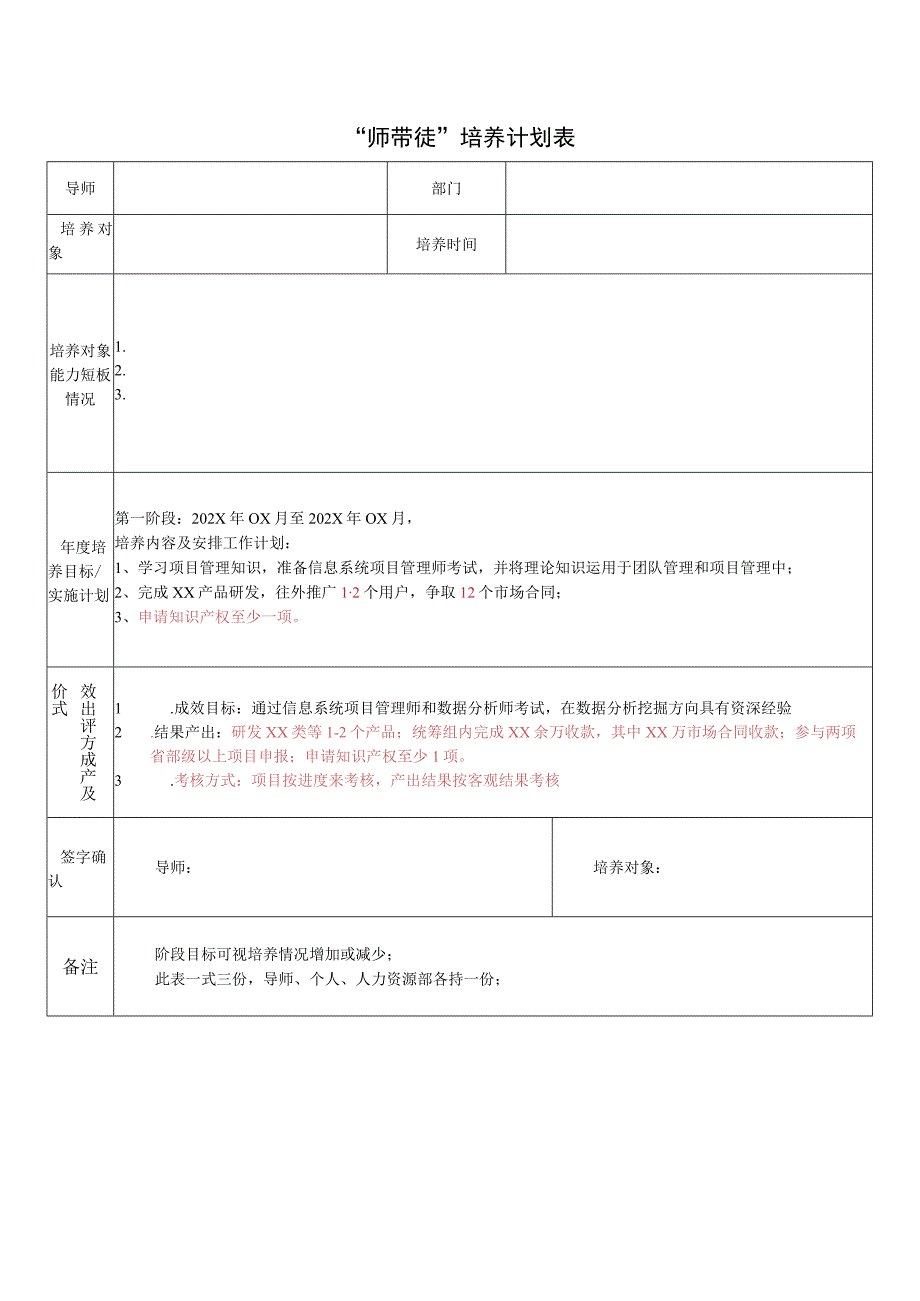 师带徒培养计划表.docx_第1页