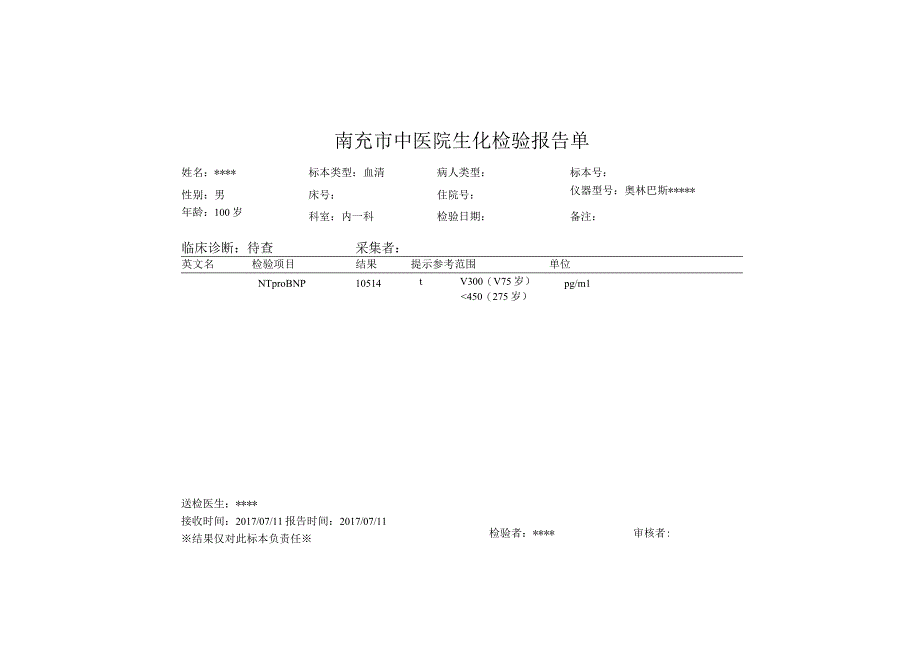 广德县中医院生化检验报告单.docx_第1页