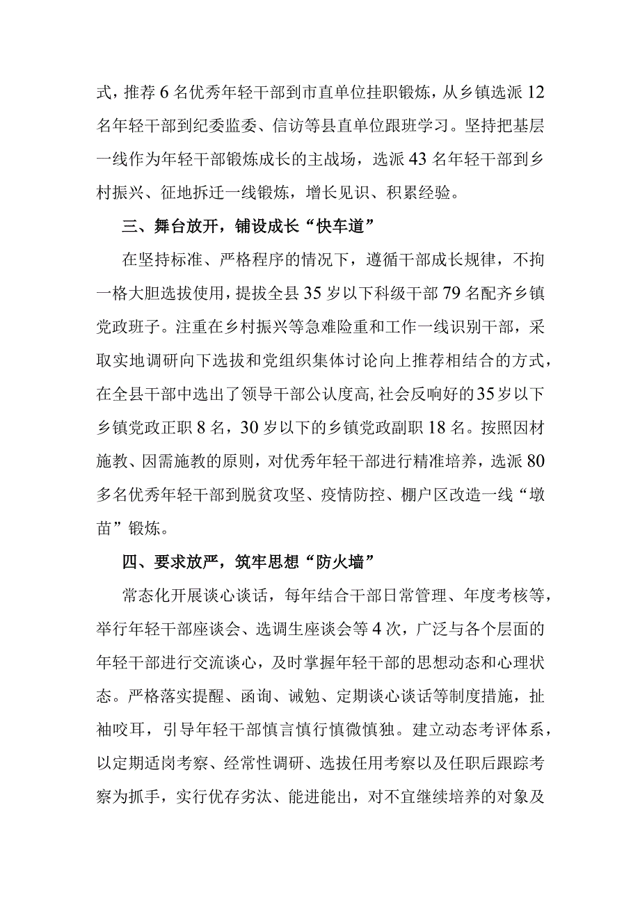 年轻干部培养选拔经验交流材料.docx_第2页