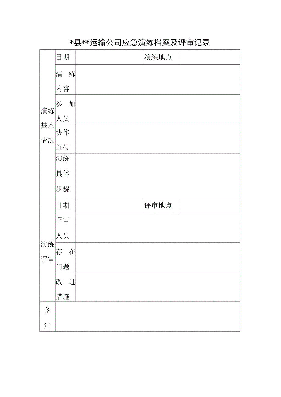 应急演练档案及评审记录.docx_第1页