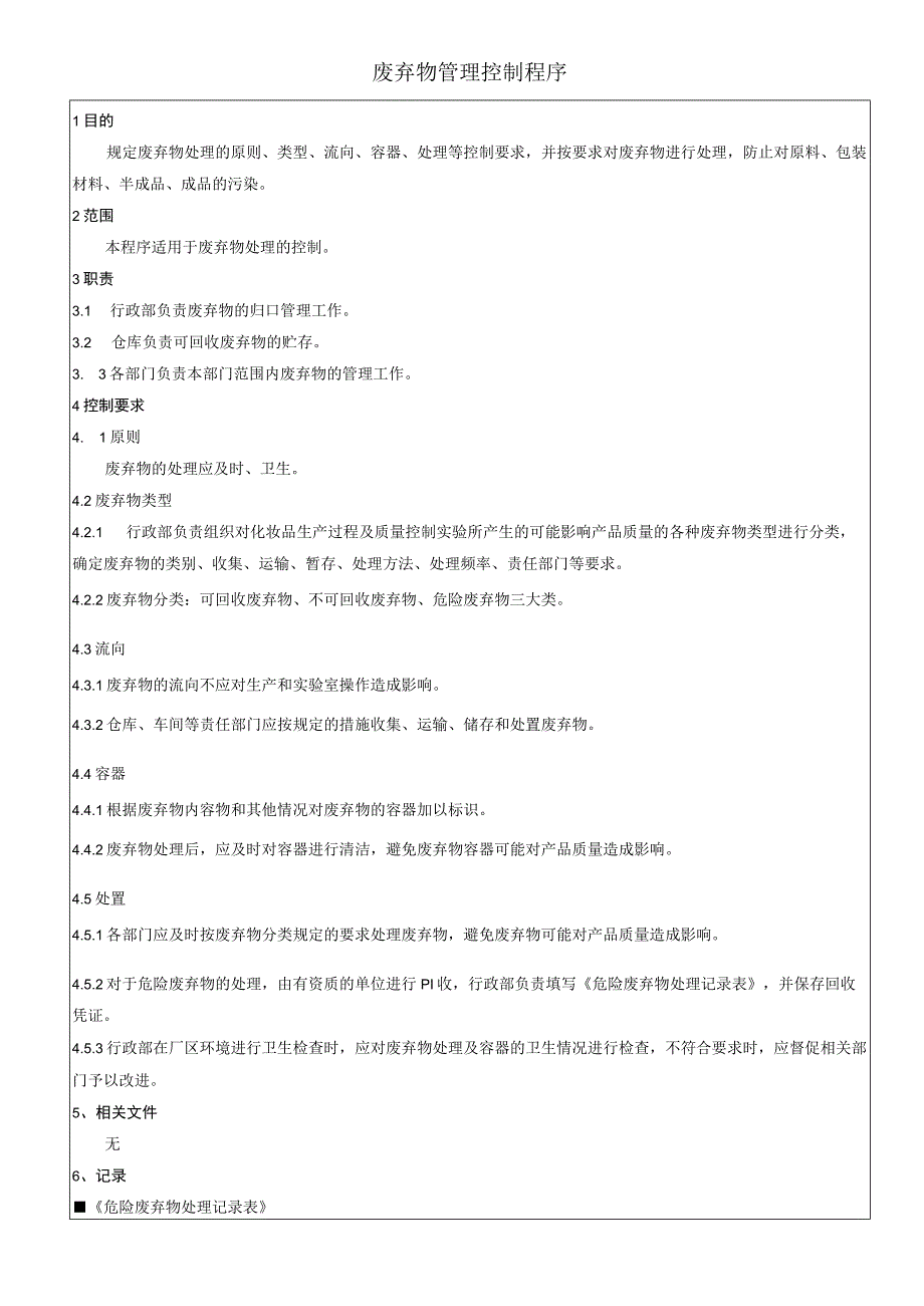 废弃物管理控制程序.docx_第1页