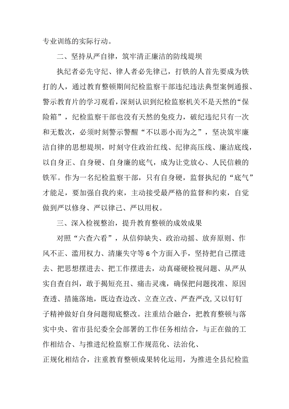 最新版大型国企2023年纪检监察干部队伍教育整顿心得体会 合计12份.docx_第2页