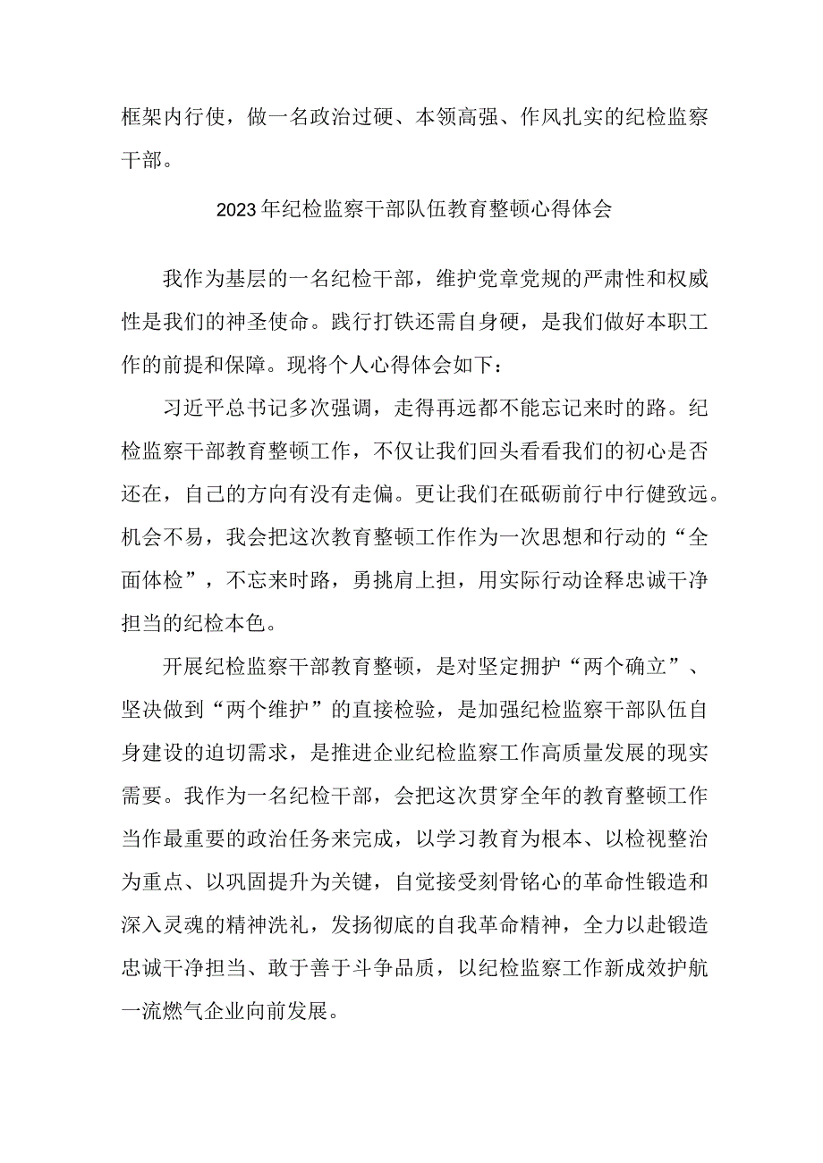 最新版全市2023年纪检监察干部队伍教育整顿心得体会 汇编12份.docx_第2页