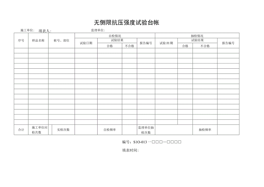 无侧限抗压强度试验台帐.docx_第1页