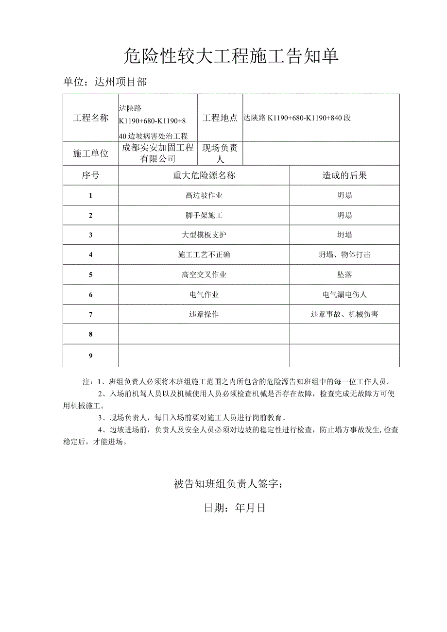 施工班组重大危险源告知单.docx_第1页