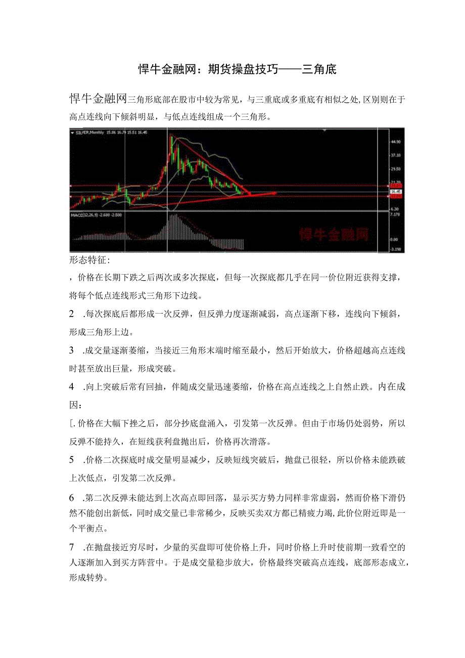 悍牛金融网：期货操盘技巧——三角底.docx_第1页