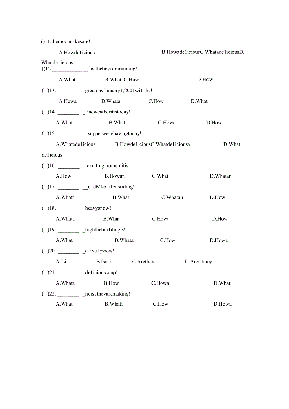 感叹句专项练习.docx_第2页