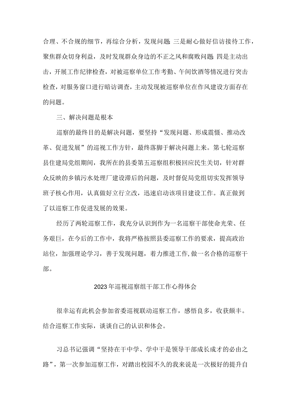 新版区县2023年纪检巡察组巡检工作心得体会 （8份）.docx_第2页