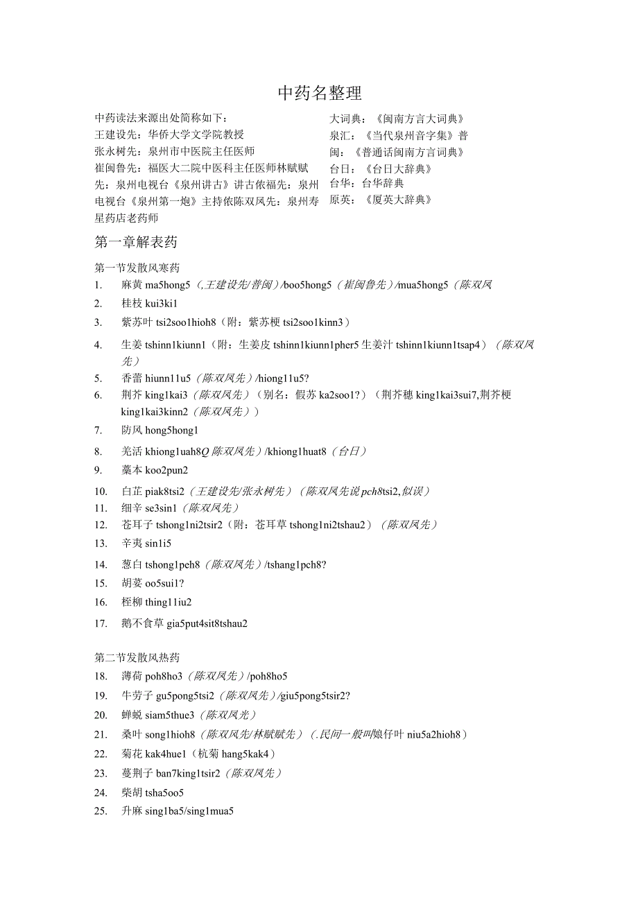 最新版中药名整理.docx_第1页