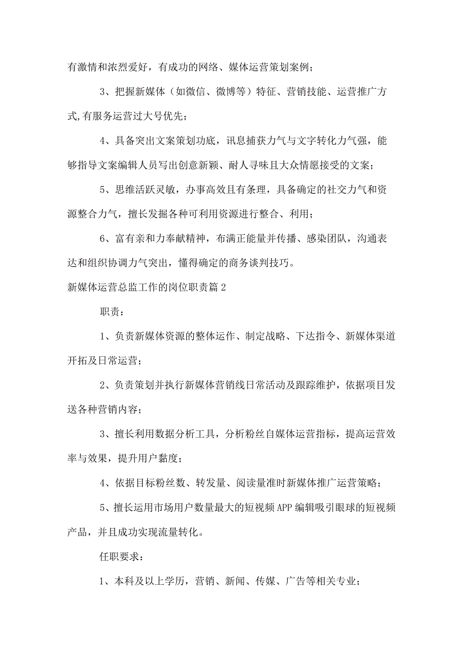 新媒体运营总监工作的岗位职责.docx_第2页