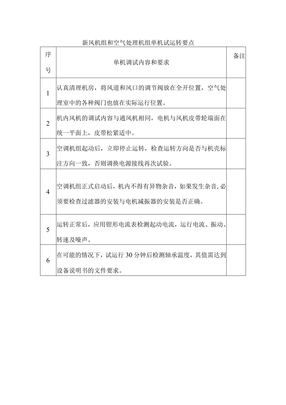 新风机组和空气处理机组单机试运转要点.docx_第1页