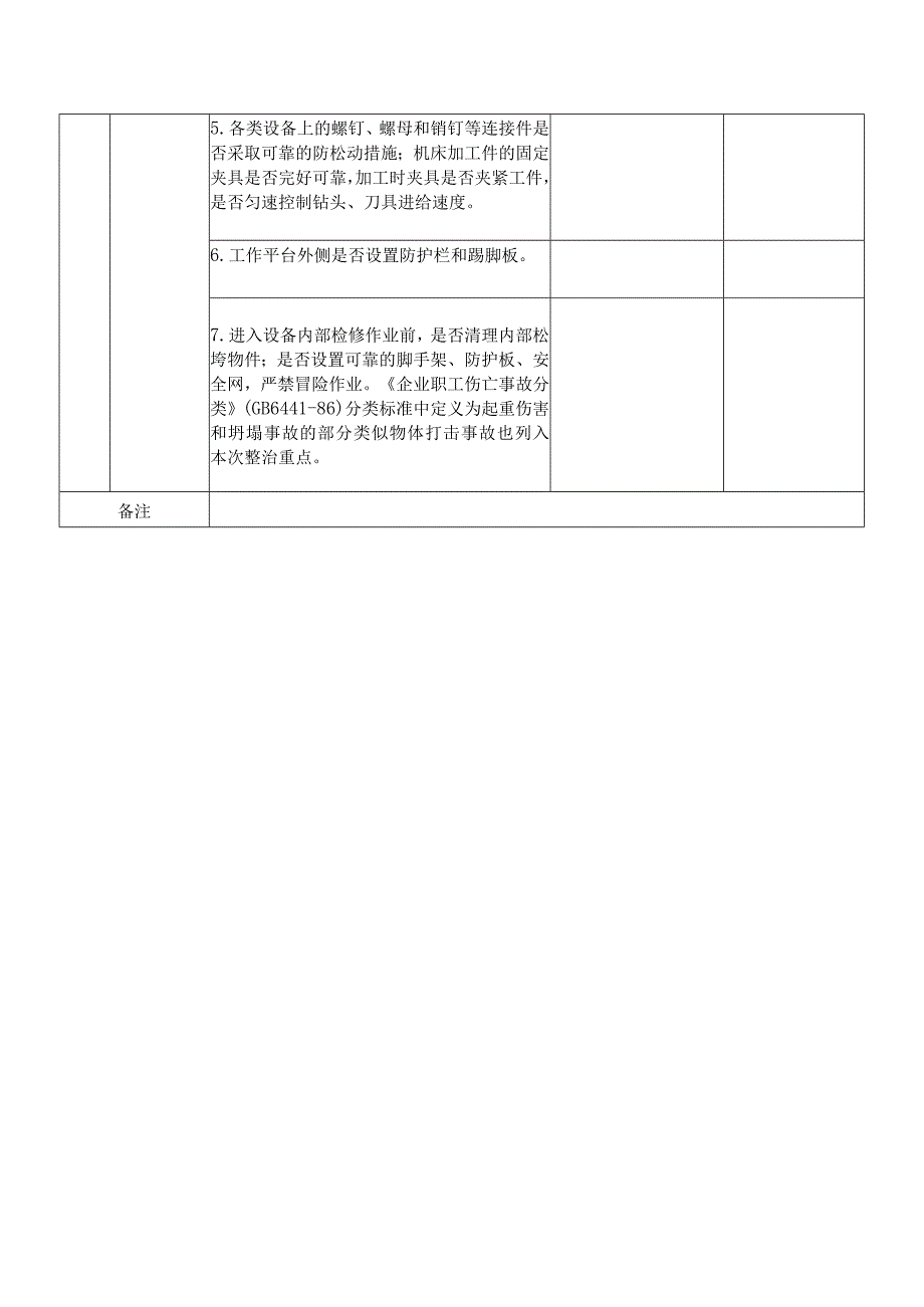 机械伤害和物体打击专项自查表.docx_第3页