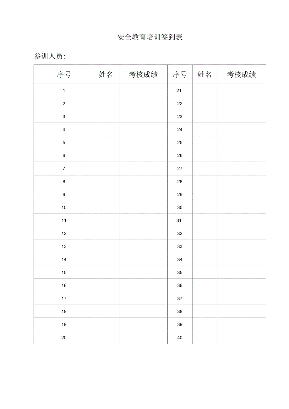 机械伤害和物体打击事故安全教育培训记录表.docx_第2页