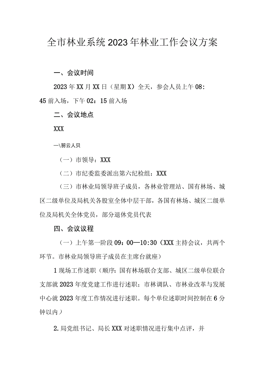 林业工作会议方案.docx_第1页