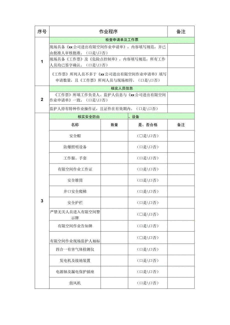 有限空间作业现场许可单.docx_第2页