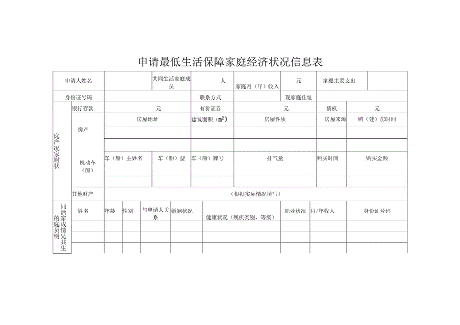 河南最低生活保障申请审核表.docx_第2页