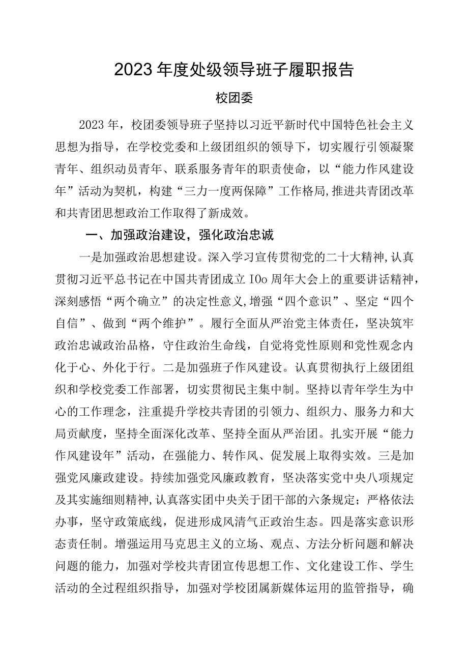 校团委2022年度履职报告.docx_第1页