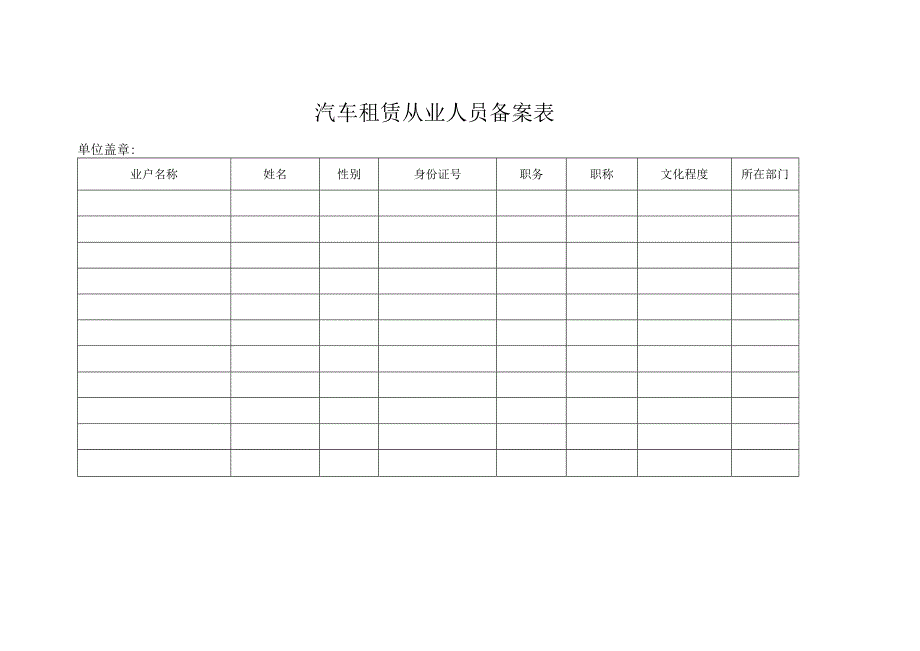 汽车租赁从业人员备案表.docx_第1页